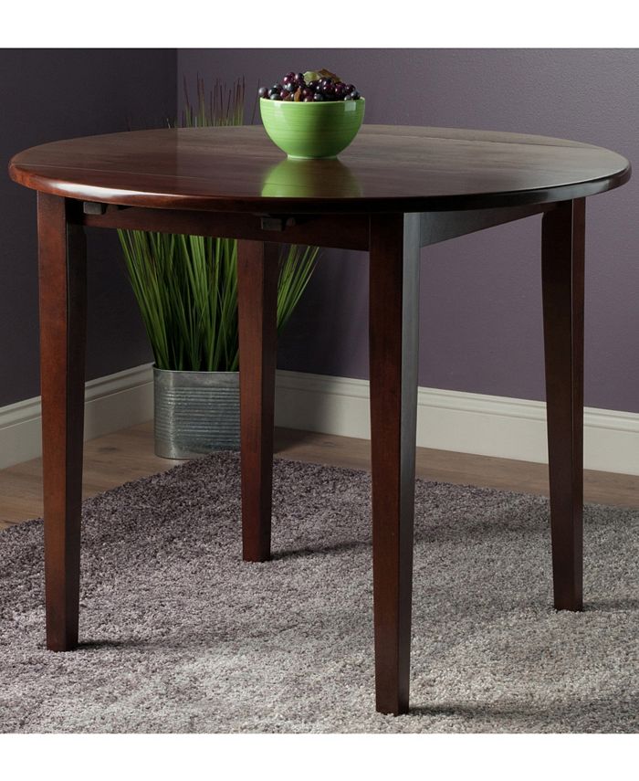 Winsome Clayton 36" Round Drop Leaf Table - Macy's