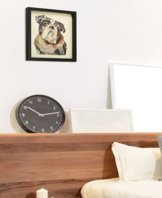 'English Bulldog' Dimensional Collage Wall Art - 17'' x 17''