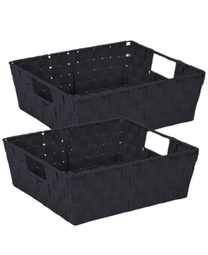 Simplify 2 Pack Storage Shelf Tote In Black