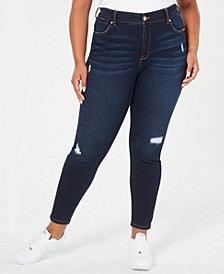Trendy Plus Size High Rise Ripped Skinny Jean