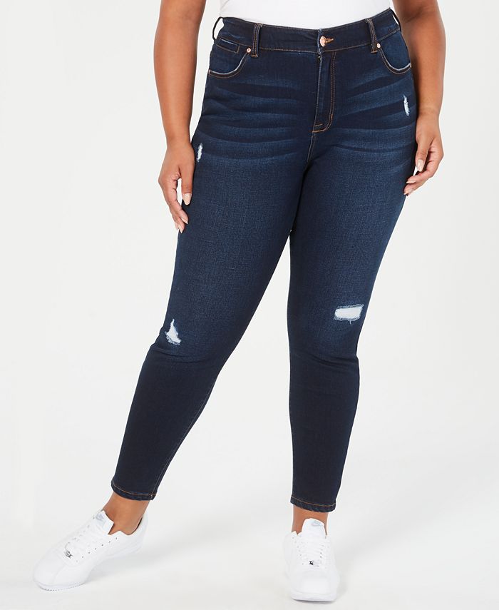 Celebrity Pink Trendy Plus Size High Rise Ripped Skinny Jean - Macy's