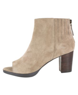 thumbnail image 2 of Bella Vita Women's Pruitaly Suede Open Toe Booties - 3 Inch Block Heel Ankle Boots 2 of 11