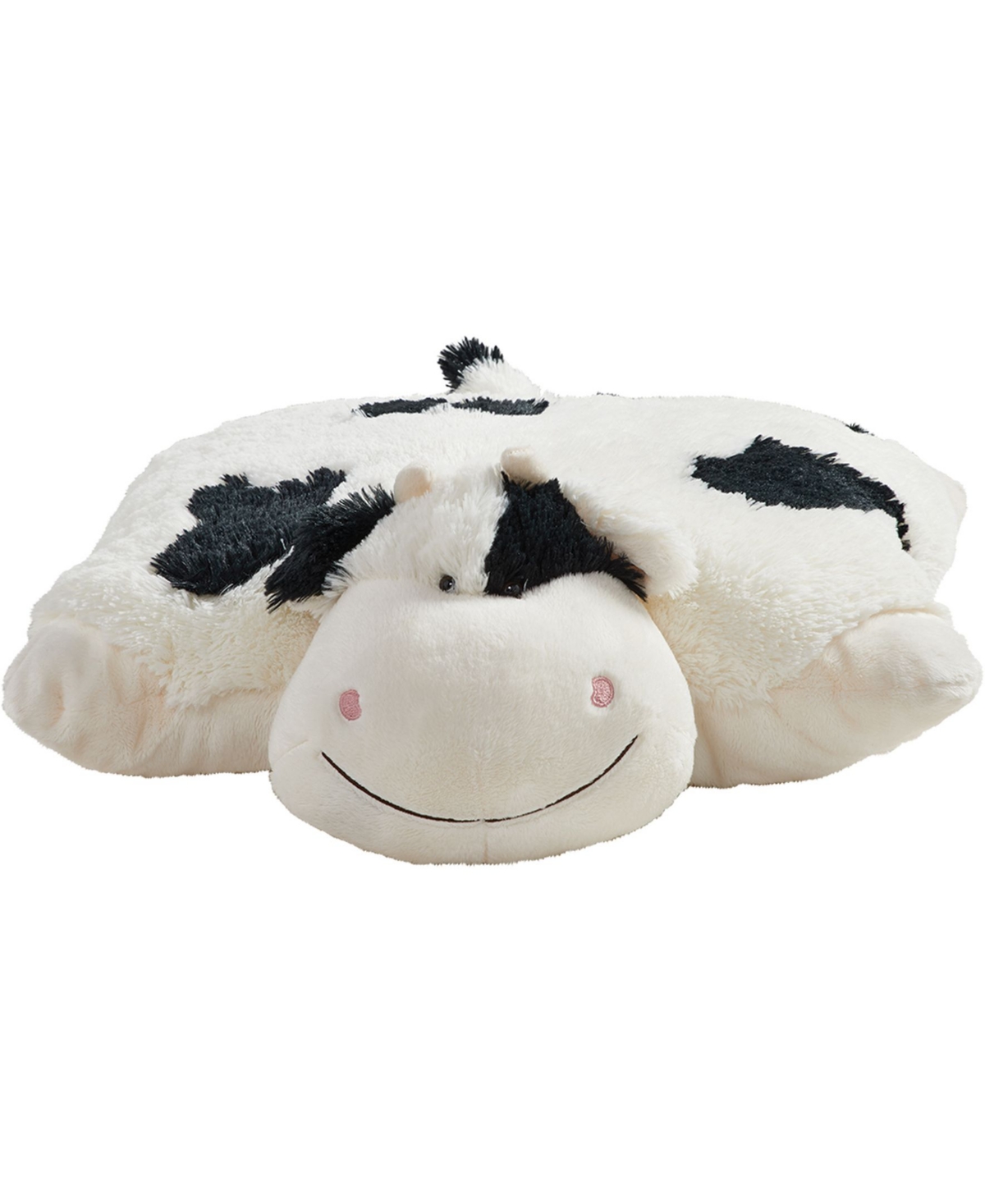 Pillow Pets Signature Jumboz Cozy Cow Oversized Stuffed Animal Plush Toy In White