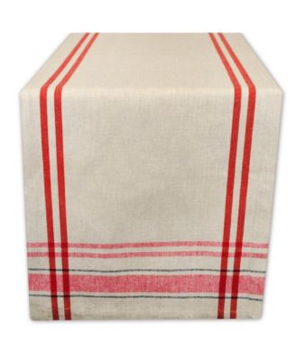 Design Imports Chambray French Stripe Table Runner 14