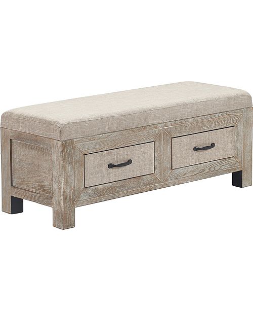 Truly Home Cottage Upholstered Storage Bench Reviews Furniture