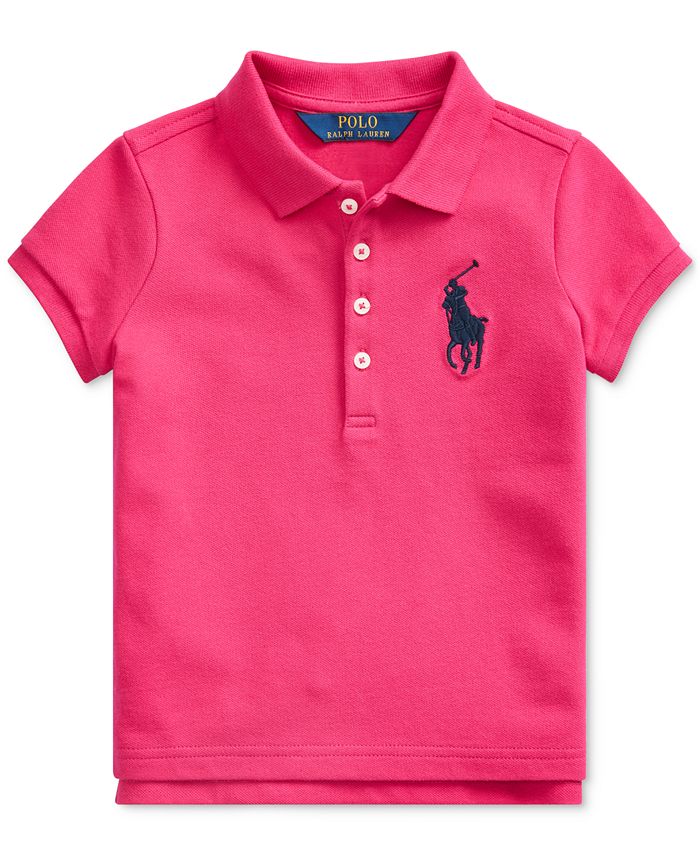 Polo Ralph Lauren Toddler Girls Stretch Mesh Polo Shirt - Macy's