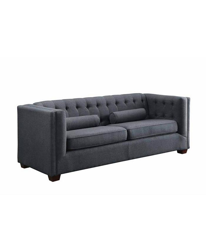 Macy's Coaster Home Furnishings Cairns Sofa with Tufted Back and Lumbar
