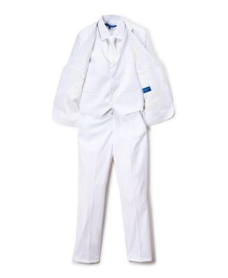 Big Boy's 5-Piece Shirt, Tie, Jacket, Vest and Pants Solid Suit Set