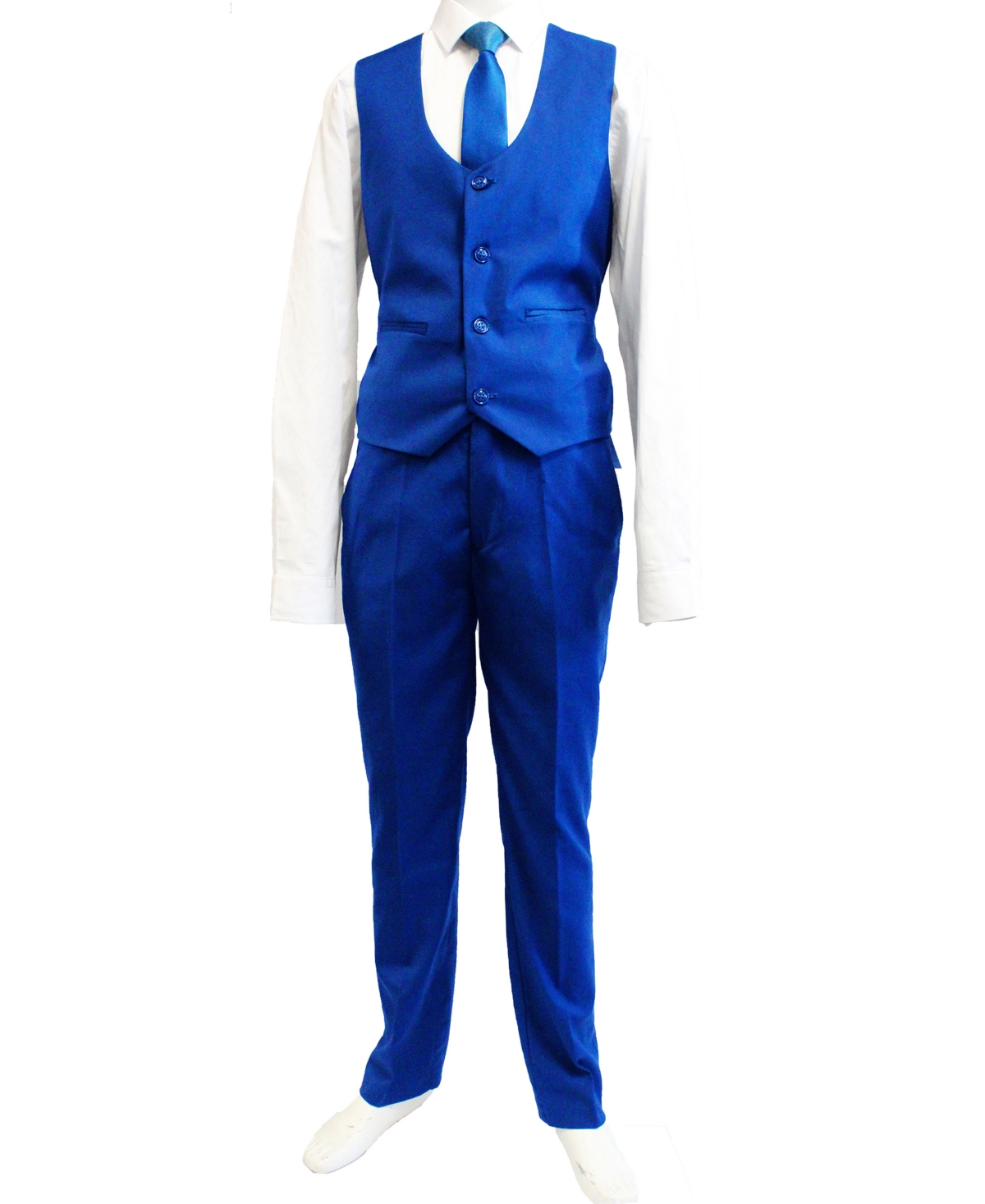 Perry Ellis Little Boy's 5-Piece Shirt, Tie, Jacket, Vest and Pants Solid Suit Set