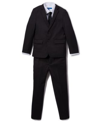 Big Boy's 5-Piece Shirt, Tie, Jacket, Vest and Pants Solid Suit Set