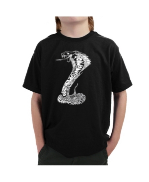 image of La Pop Art Big Boy-s Word Art T-Shirt - Tyles of Snakes