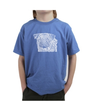 image of La Pop Art Big Boy-s Word Art T-Shirt - Pug Face