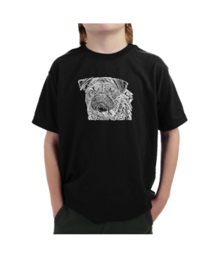 La Pop Art Big Boy's Word Art T-Shirt - Pug Face