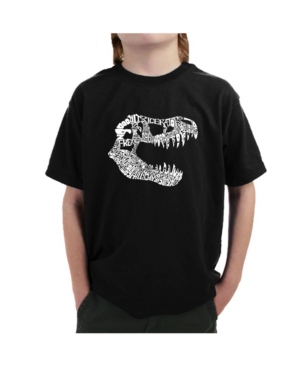 image of La Pop Art Big Boy-s Word Art T-Shirt - Trex