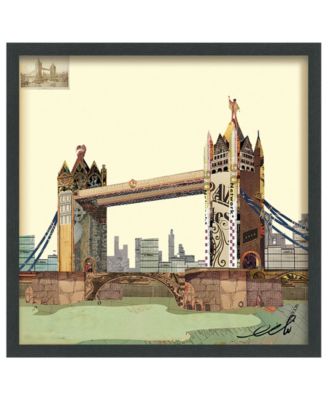 Empire Art Direct 'London Bridge' Dimensional Collage Wall Art - 25'' x 25''