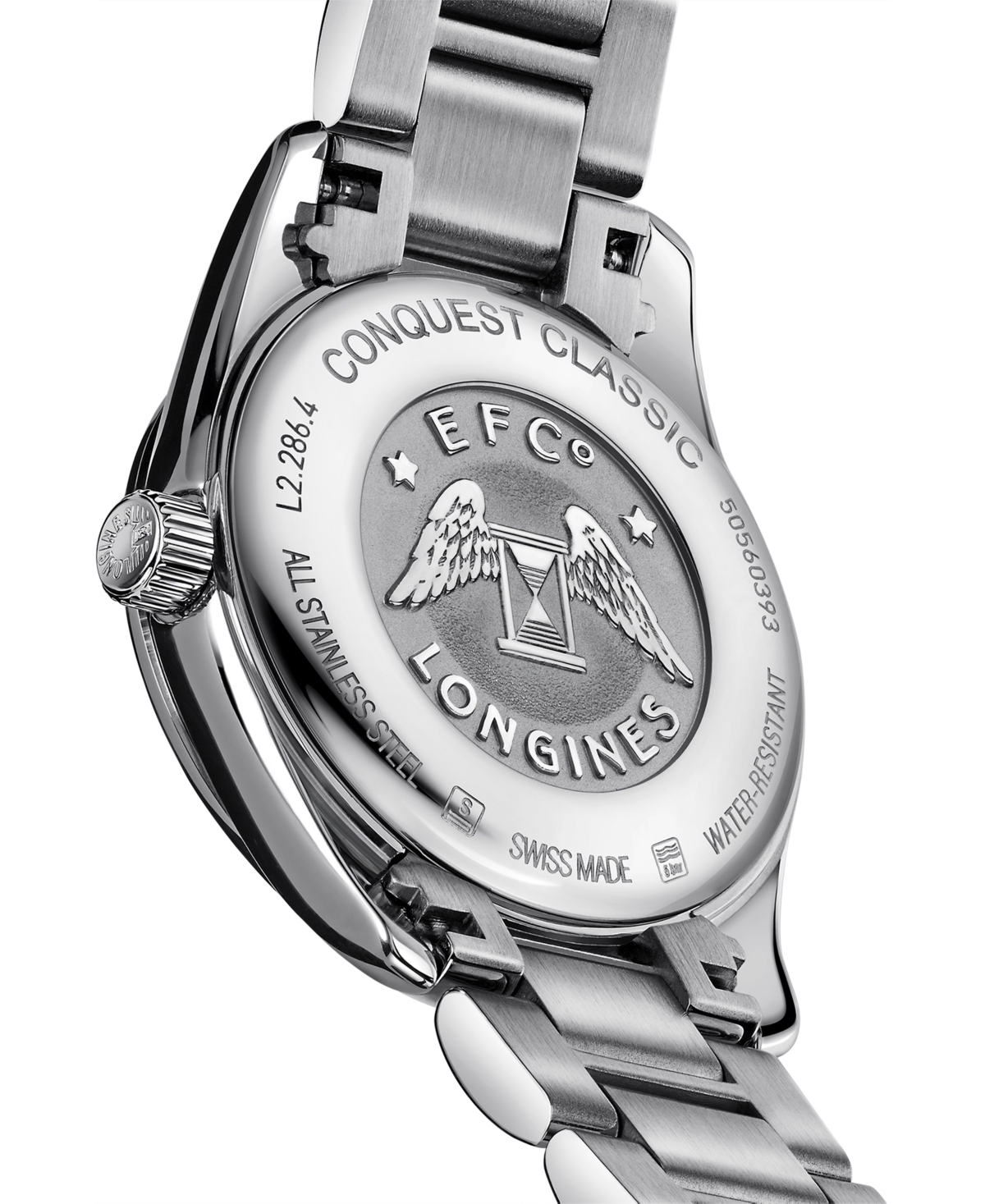 Shop Longines Women's Swiss Conquest Classic Diamond (5/8 Ct. T.w.) Stainless Steel Bracelet Watch 29mm In No Color