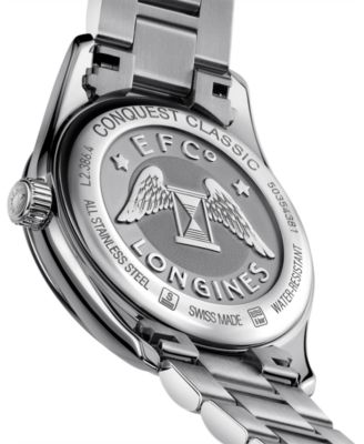 Longines Women's Swiss Conquest Classic Diamond (5/8 ct. t.w.) Stainless Steel Bracelet Watch 34mm
