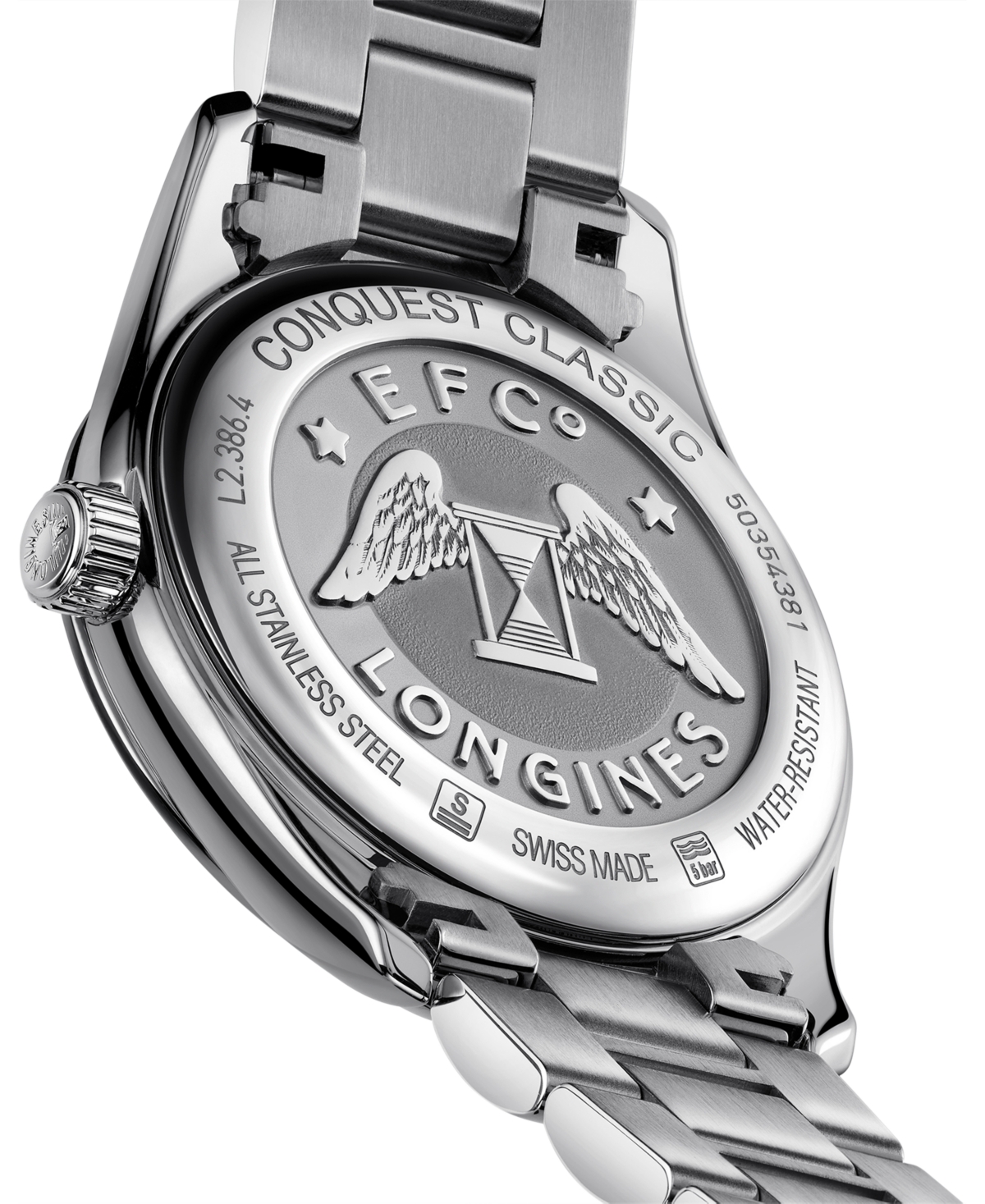 Shop Longines Women's Swiss Conquest Classic Diamond (5/8 Ct. T.w.) Stainless Steel Bracelet Watch 34mm In No Color