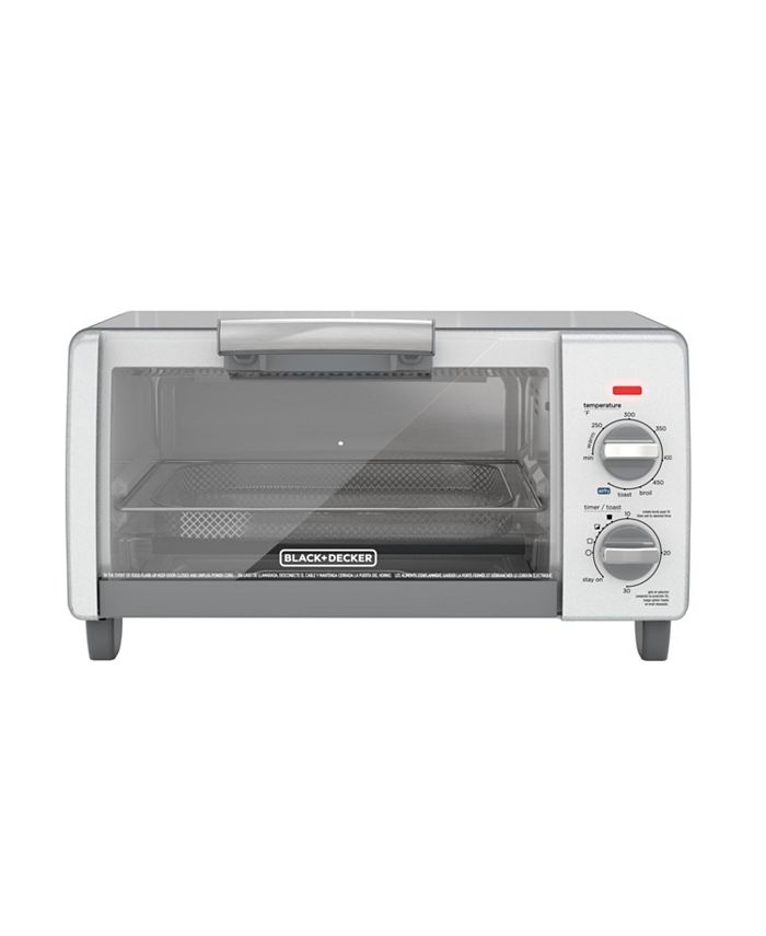 BLACK+DECKER Crisp ‘N Bake Air Fry 4-Slice Toaster Oven, Silver & Black,  TO1787SS