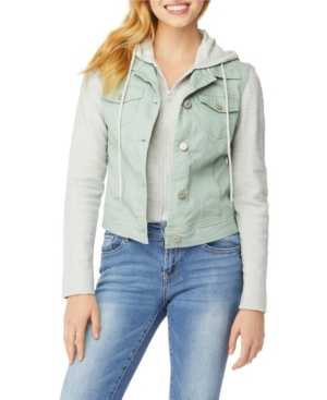 image of WallFlower Big Girl Twill Two-fer Jacket