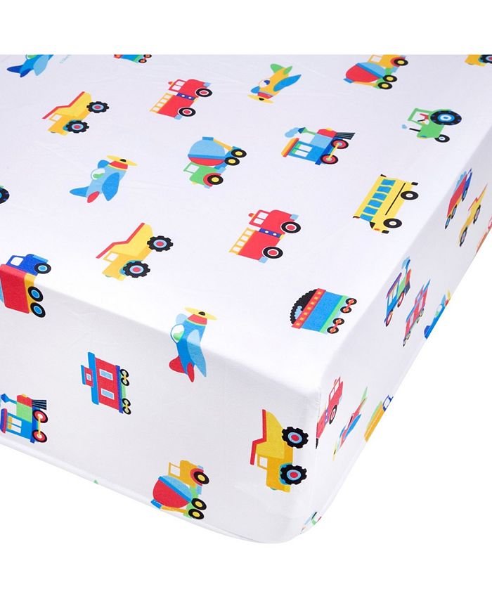 Wildkin - Trains, Planes & Trucks Fitted Crib Sheet