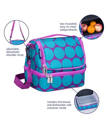 Aqua Two Compartment Lunch Bag Blue