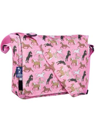 Wildkin - Horses in Pink 13 Inch x 10 Inch Messenger Bag