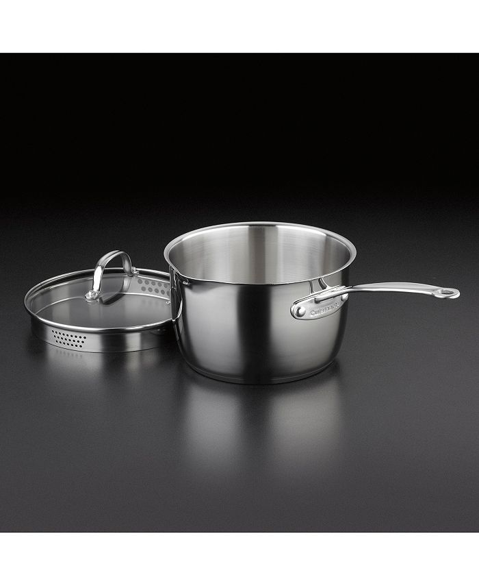 Cuisinart 1-Qt. Stainless Steel Saucepan with Lid - Macy's