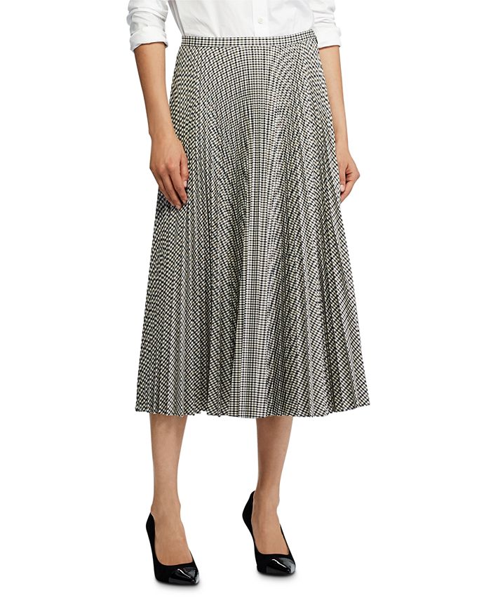 Lauren Ralph Lauren Check-Print Pleated Midi Skirt & Reviews - Skirts ...