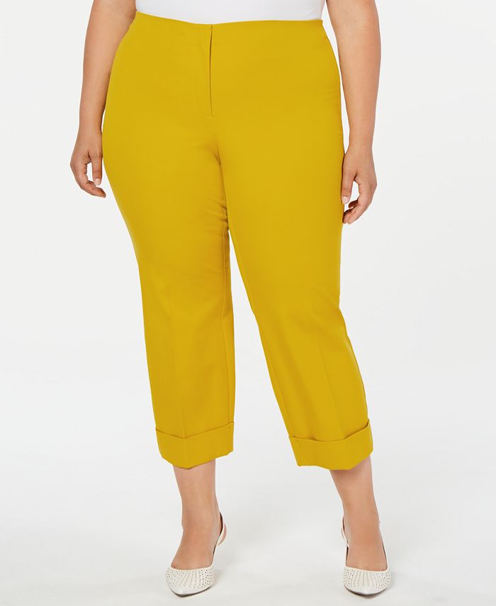 Alfani Plus Size Cuffed Ankle Pants, Created for Macy's - Macy's