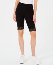 Lace-Trim Biker Shorts