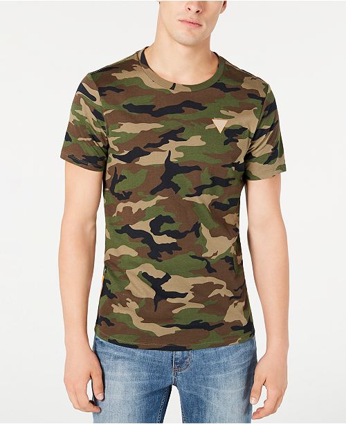 Guess Men S Camo Reflect T Shirt Reviews T Shirts Macy S