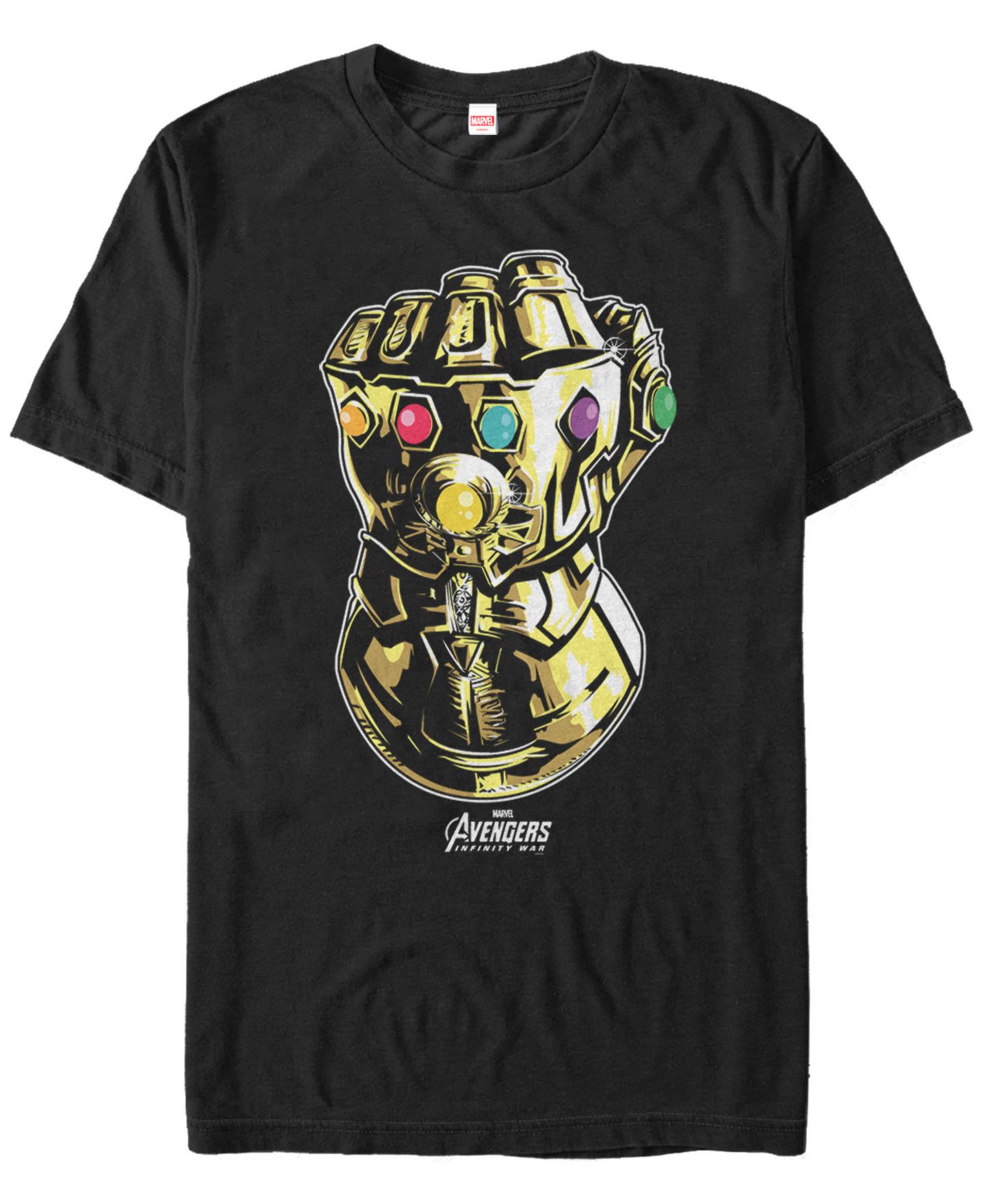 Мужская футболка Fifth Sun Marvel Avengers Infinity War The Mighty Gauntlet Short Sleeve, цвет: Чёрный — фото 1