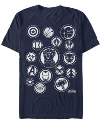 Marvel Classic - Avenger Emblems Women's Rolled-Sleeve Black XL