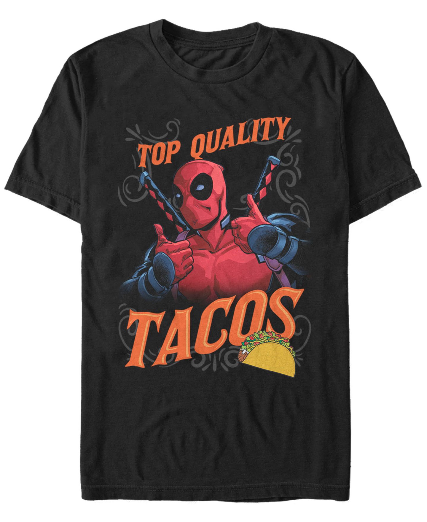 Мужская футболка Fifth Sun Marvel Deadpool The Best Quality Tacos Short Sleeve, цвет: Чёрный — фото 1