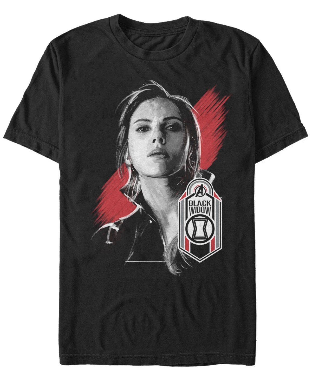Marvel Men's Avengers EndgameWidow Tag Short Sleeve T-Shirt - Black