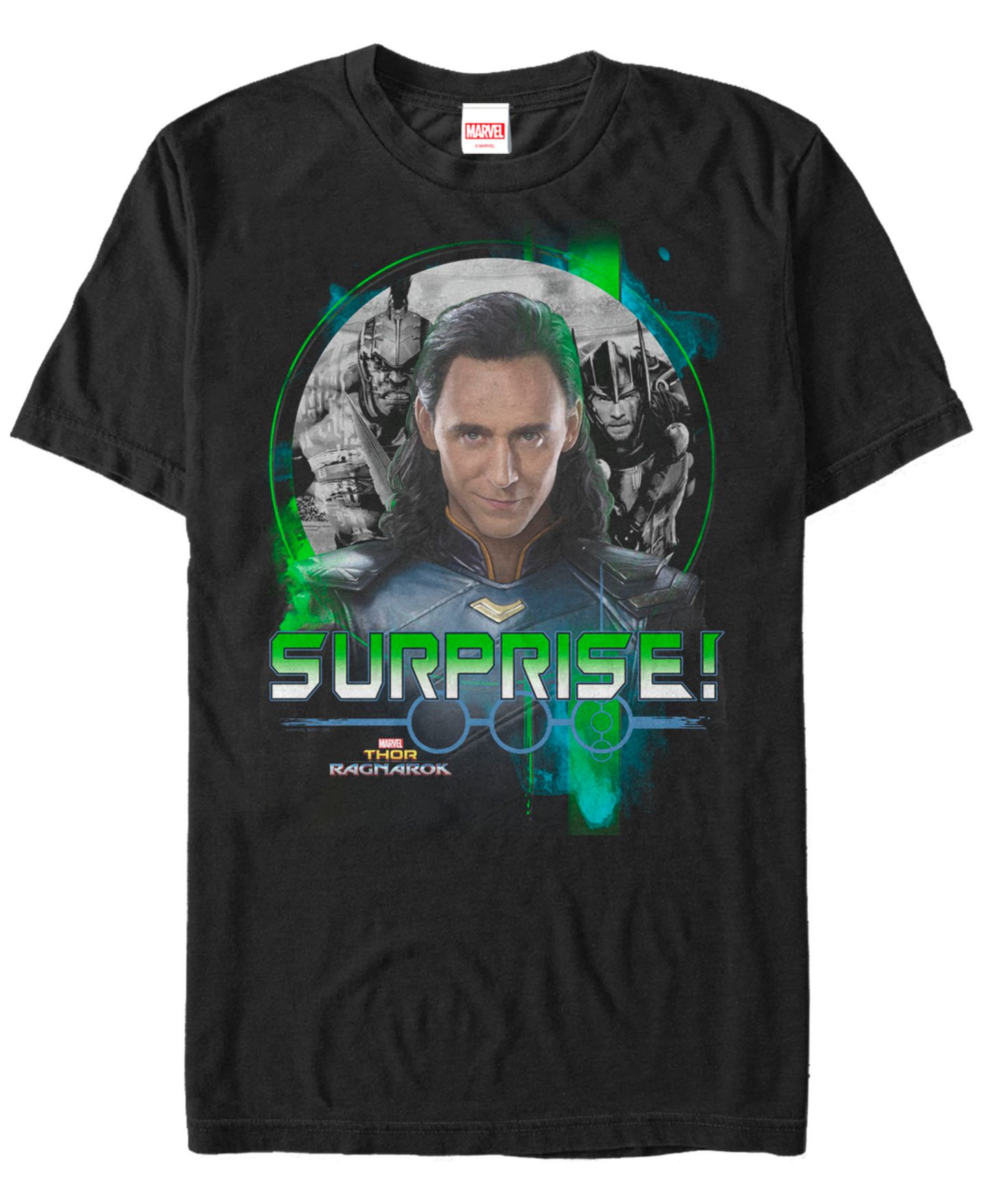 Мужская футболка Fifth Sun Marvel Ragnarok Loki Surprise Short Sleeve, цвет: Чёрный — фото 1