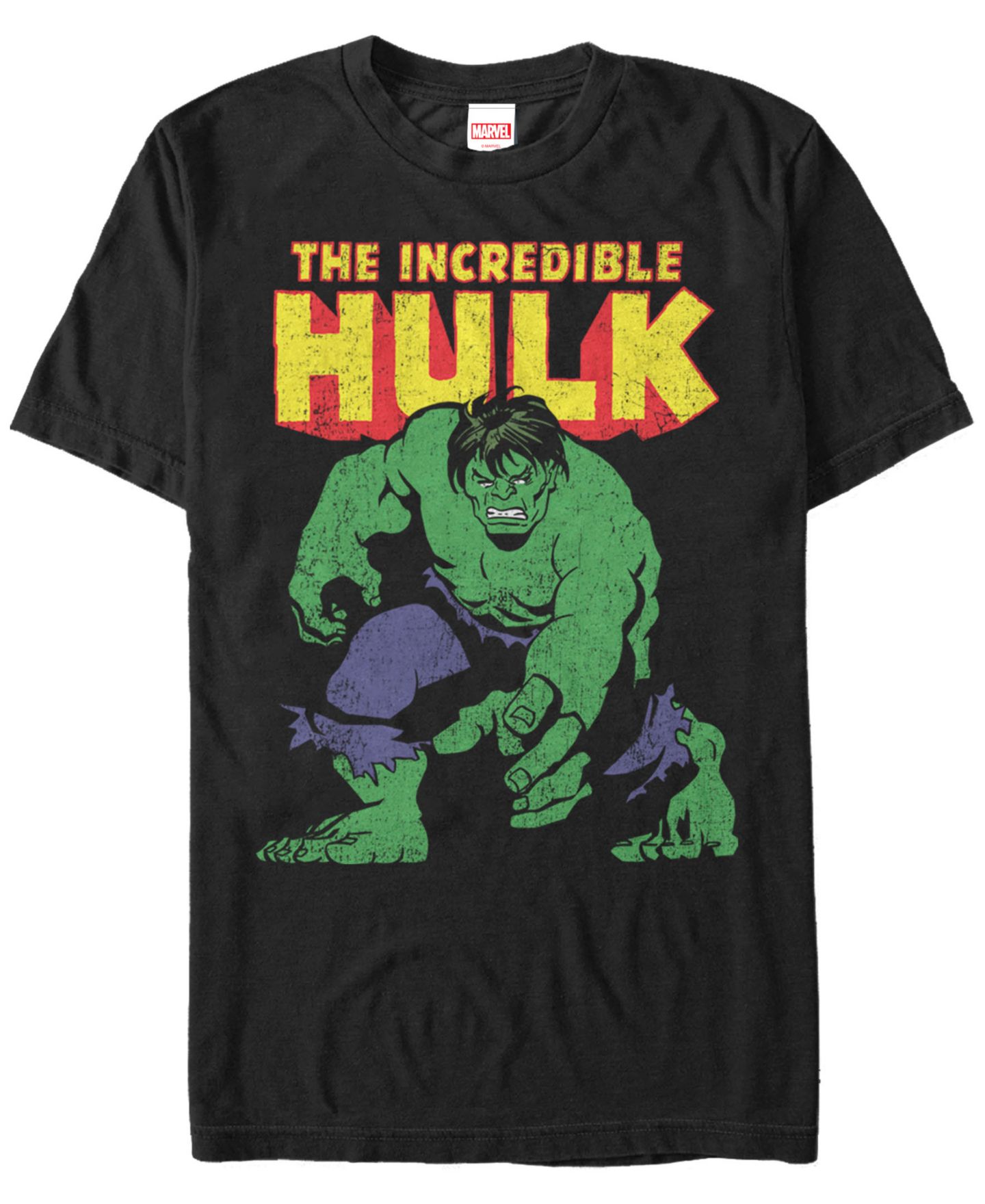 Мужская футболка Fifth Sun Marvel Comic Collection The Incredible Hulk Short Sleeve, цвет: Чёрный — фото 1