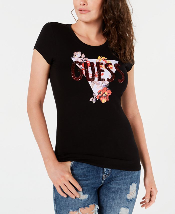 GUESS Organic-Cotton Graphic T-Shirt - Macy's