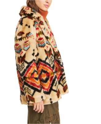 Free People Carmella Faux-Fur Coat - Macy's