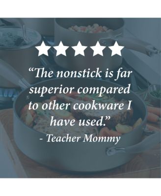 Advanced Home Hard-Anodized Nonstick 8.5 Qt. Wide Stockpot with Multi-Function Insert