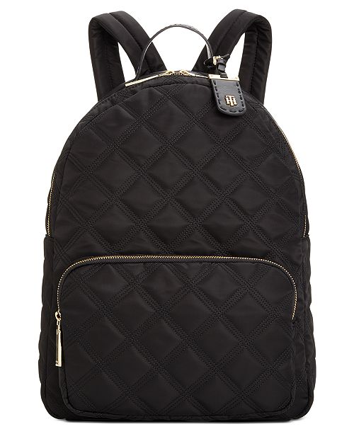 Tommy Hilfiger Julia Triple Quilted Nylon Dome Backpack & Reviews ...