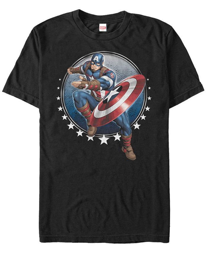 Fifth Sun Marvel Men's Comic Collection Captain America Tossing Shield ...