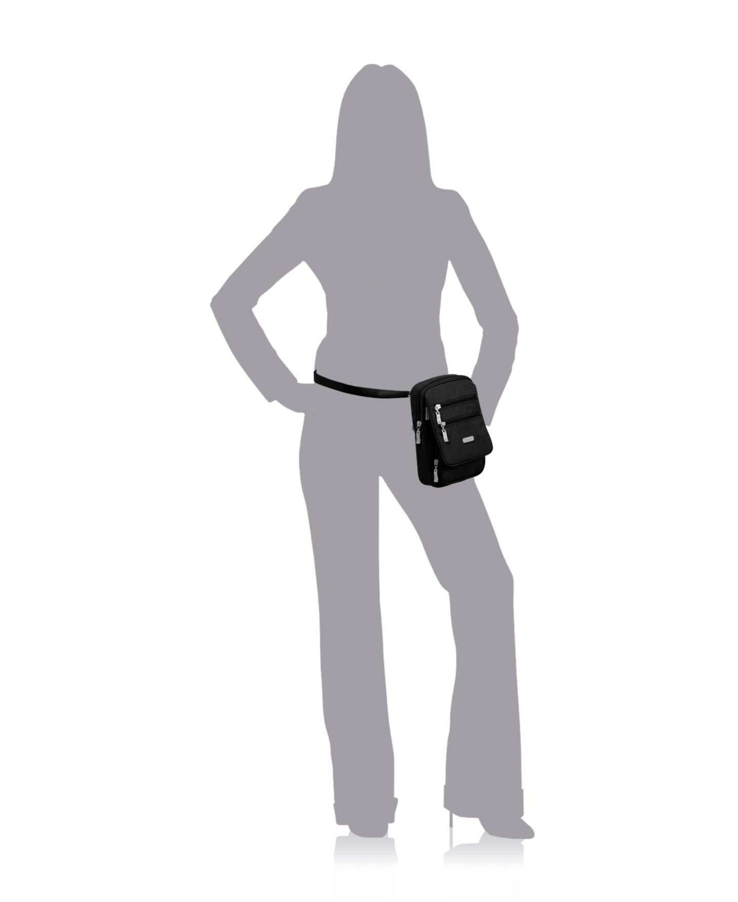 Женская сумка Baggallini RFID Journey Mini Crossbody Handbag, цвет: Чёрный — фото 5