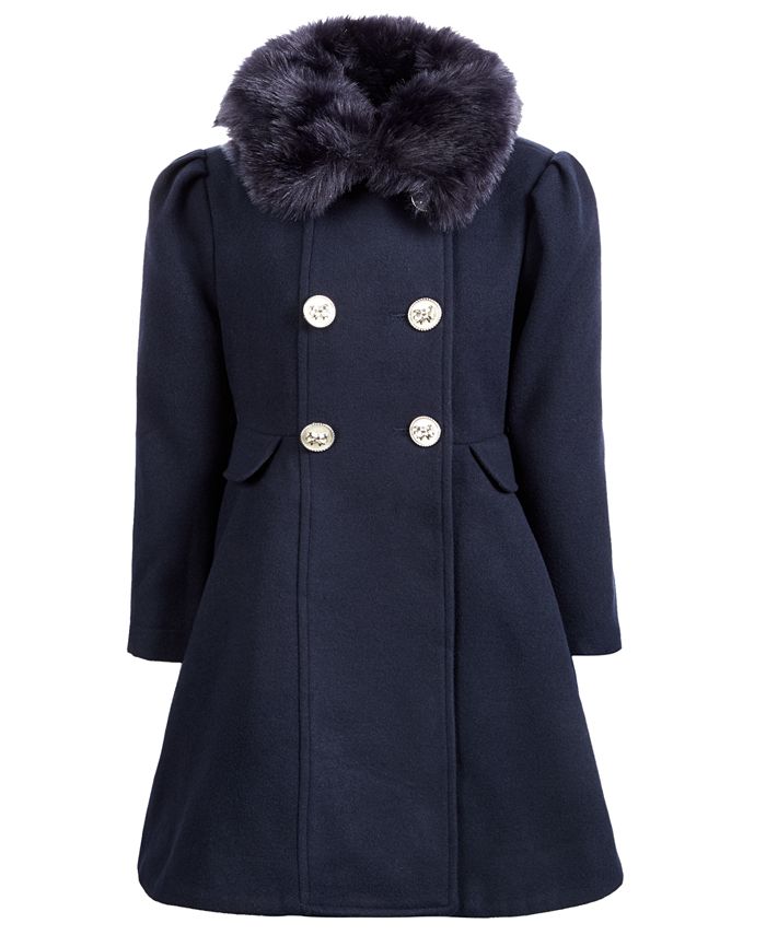 S Rothschild & CO Toddler Girls Double-Breasted Swing Coat With ...