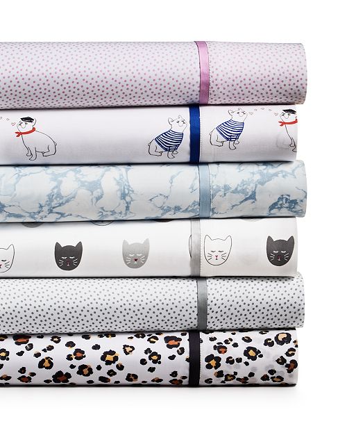Martha Stewart Collection Closeout Novelty Print Twin Xl 3 Pc Sheet Set 250 Thread Count 100 Cotton Created For Macy S Reviews Sheets Pillowcases Bed Bath Macy S