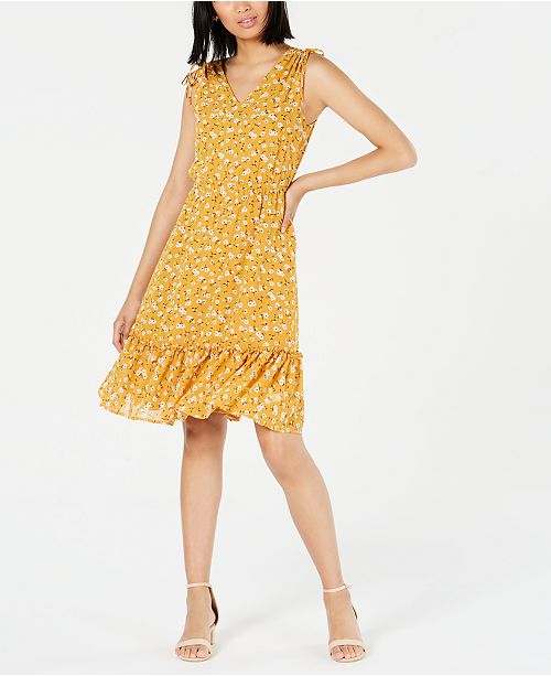 Maison Jules Ruffled Floral Print Dress Created For Macy S