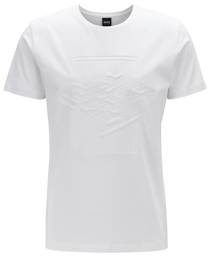 Hugo Boss BOSS Men's Stretch-Cotton T-Shirt & Reviews - T-Shirts - Men ...