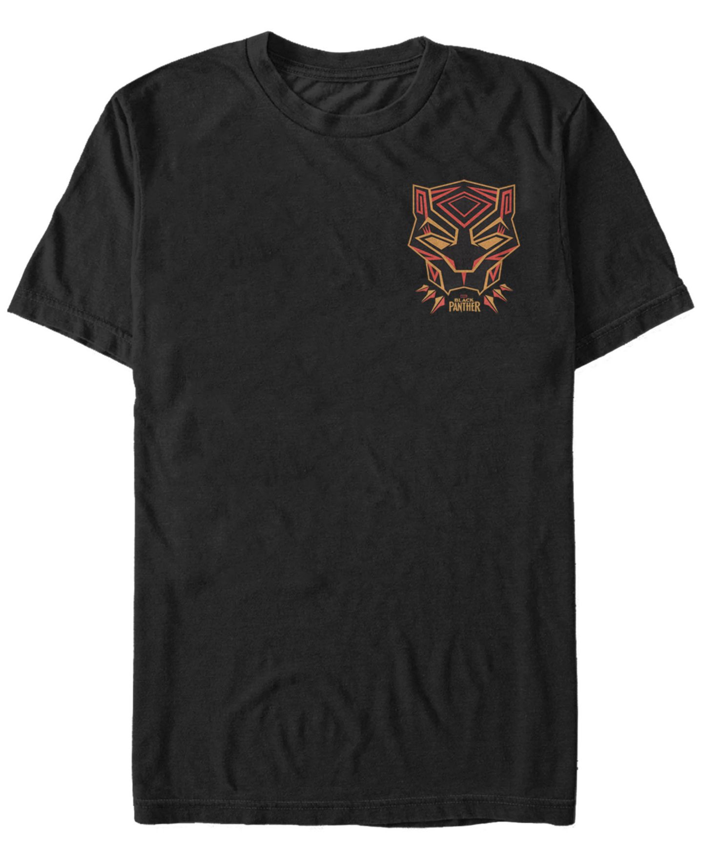 Мужская футболка Fifth Sun Marvel Black Panther Left Pocket Geometric Black Panther Short Sleeve, цвет: Чёрный — фото 1