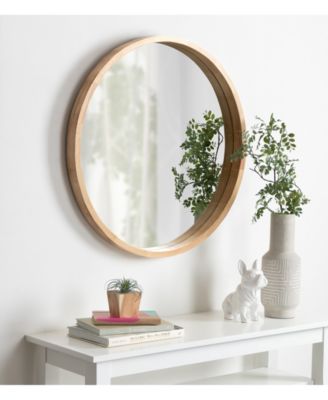 Hutton Round Wood Wall Mirror - 30" x 30"